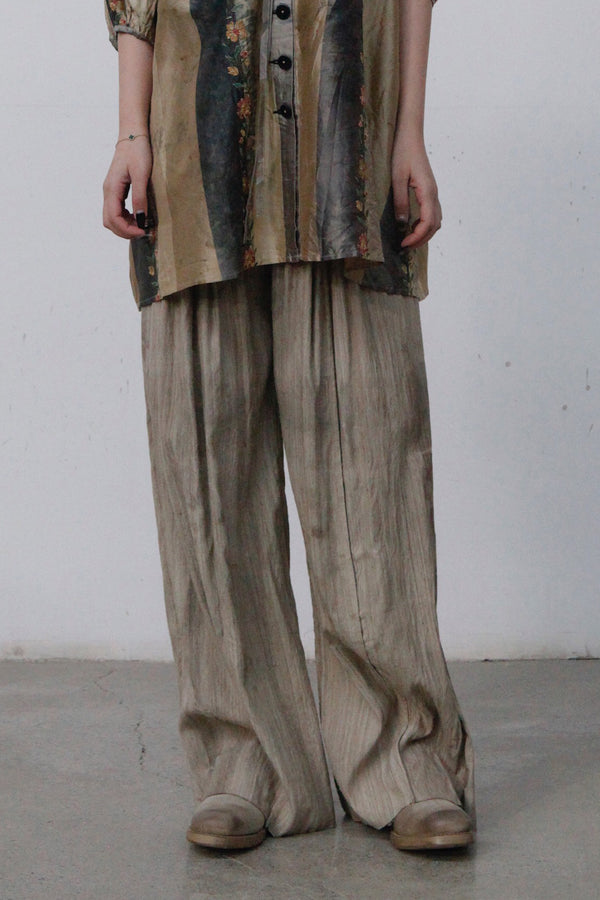 MUTEDANCE silk-pattern wide-leg pants MD22SS50 PM38